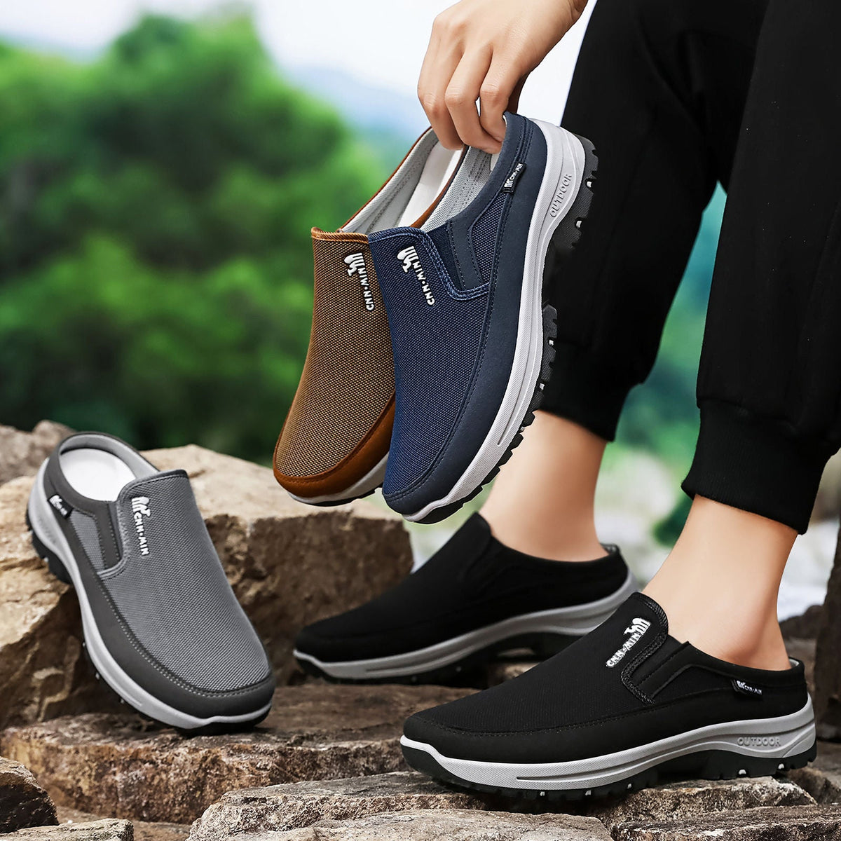Sabots Homme en Maille à Talon Ouvert – vue du produit 4