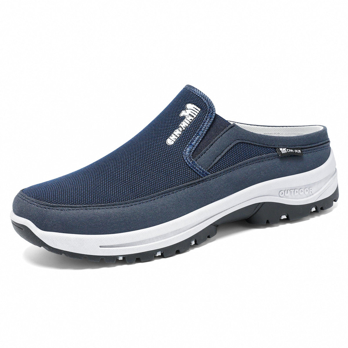 Sabots Homme en Maille à Talon Ouvert – Bleu