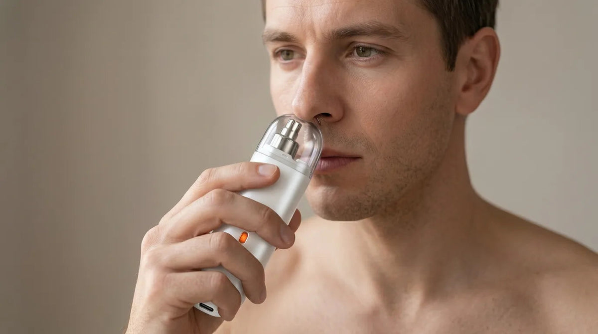 Tondeuse Rechargeable Nez et Oreilles avec Écran LED – Blanc