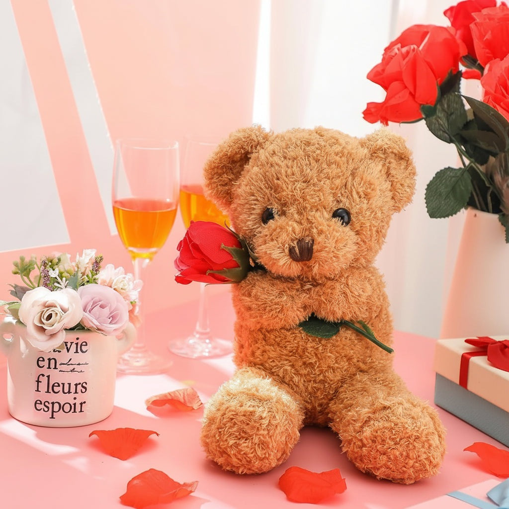 Ours en peluche : vue des détails du produit.