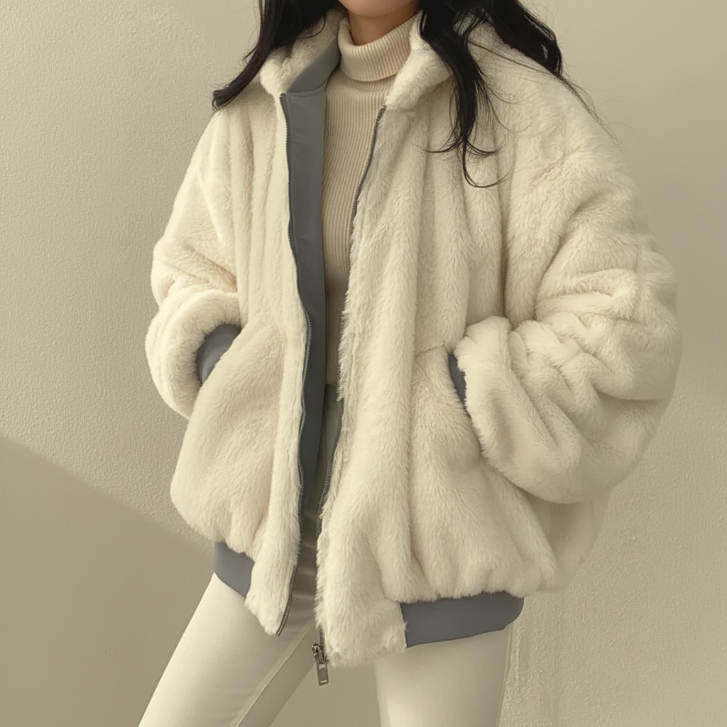 Veste femme : détail et mise en situation.